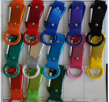 登山钩+平面铝商标+O形圈