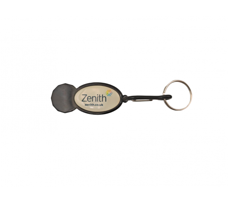 Aluminum Tag (hand cart lock)+Doming logo offset printing+12 sides of a coin